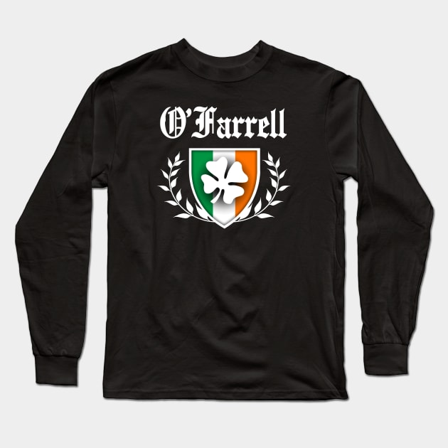 O'Farrell Shamrock Crest Long Sleeve T-Shirt by robotface